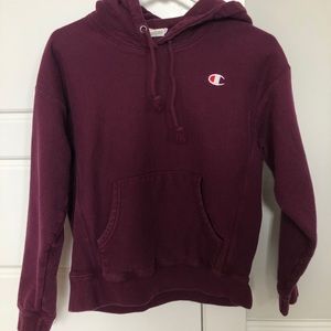 Champion Maroon/Dark Purple Hooded Sweatshirt